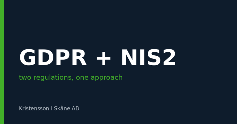 GDPR and NIS2 – two regulations, one approach