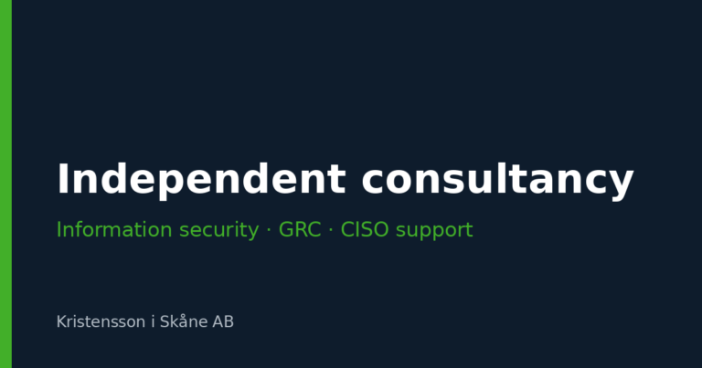 Independent information security, GRC and CISO consultancy