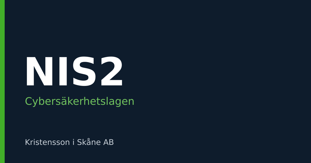 Cybersakerhetslagen NIS2