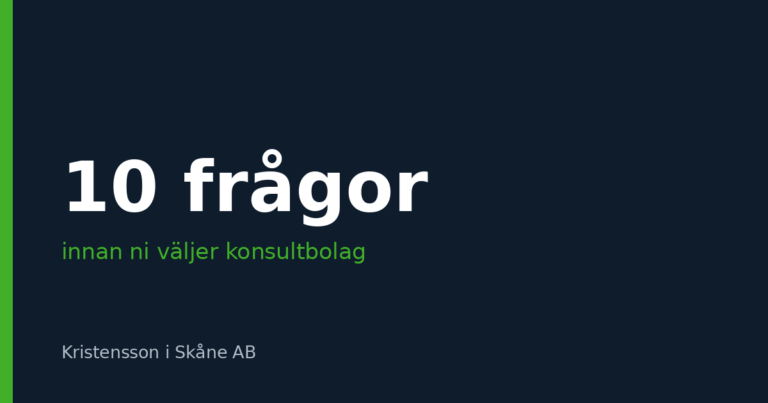 10 frågor innan ni väljer konsultbolag för NIS2, GRC och CISO-stöd