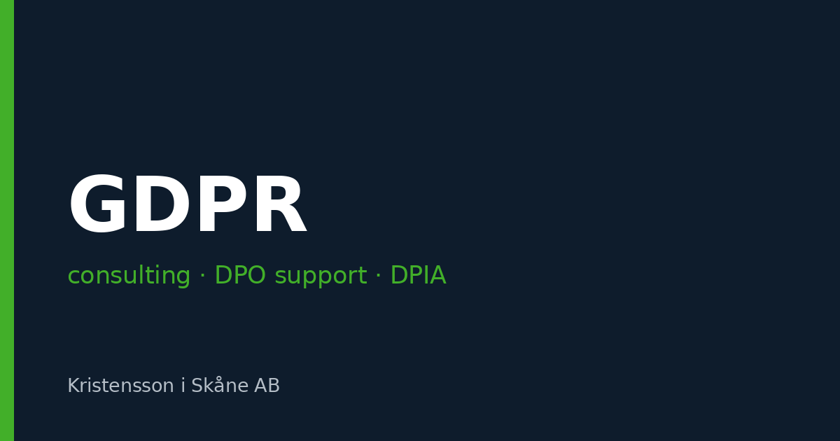 GDPR consultant, DPO support and DPIA – data protection you can maintain