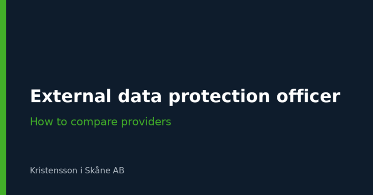 External data protection officer: how to compare providers