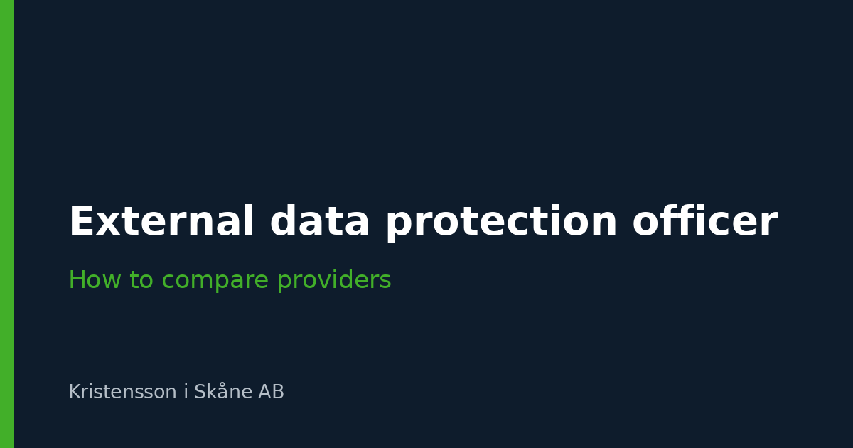 External data protection officer: how to compare providers