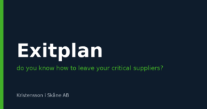 Exit plan for critical IT and SaaS suppliers