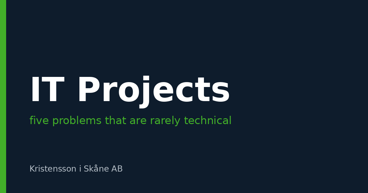 Why IT and security projects stall – five problems that are rarely technical
