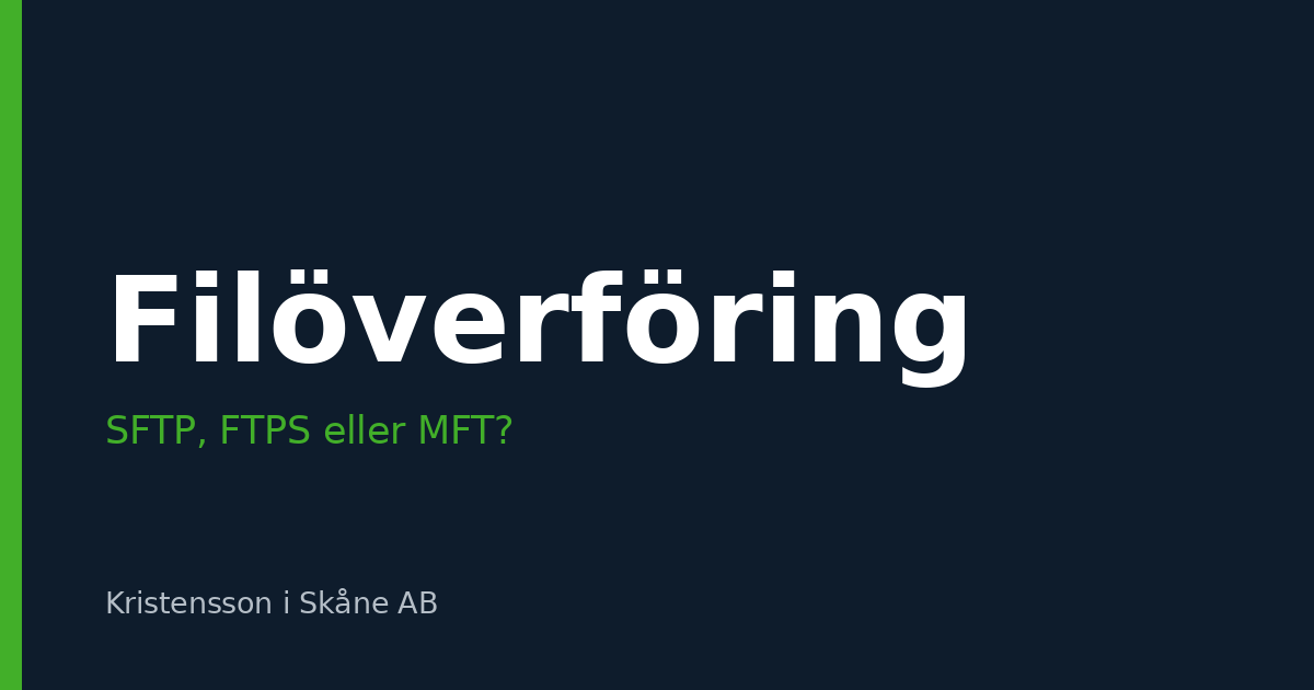 SFTP, FTPS eller MFT – hur väljer ni rätt lösning för säker filöverföring?