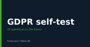 GDPR self-test: 20 questions on the basics